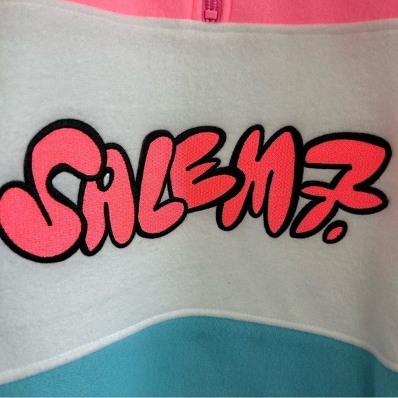 NWT Salem7 Pastel Fleece Quarter Zip High Neck Pullover Size Large - Picture 3 of 13